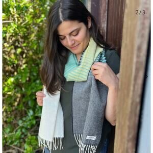 McNutt of Donegal Lambswool Jasmine Scarf Long Wide Ombre Irish Wrap Shawl